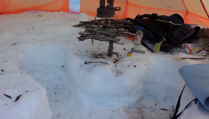 y形的雪坑,蒂姆•克拉克微柴炉,高山/雪野营的时候,第4部分